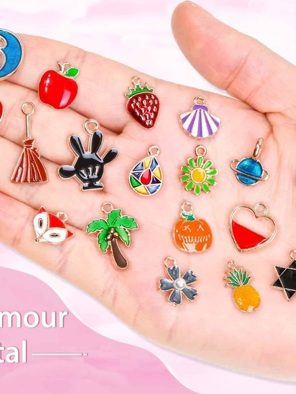 400Pcs Charms for Jewelry Making, Assorted Enamel Bracelet Bangle Charms, Mixed - Picture 5 of 6